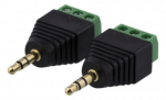 3-jų kontaktų blokas iki 3,5 mm, 2-Pack, varžtas, 3,5 mm DELTACO black / TBL-1007