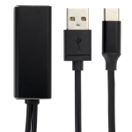 Eterneto adapteris DELTACO transliavimo įrenginiams, 1 m, 100 Mbps, USB-A + USB-C, juodas / USBC-CAST-ETH / 1903162