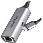 AXAGON ADE-TXPD USB-C USB3.2 Gen 1 - Gigabit Ethernet + PD 100W, Switch comp., metal, grey