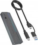 Raidsonic Icy Box M.2 SATA/NVMe SSD Enclosure with USB 3.2 Gen 2 Type-C and RGB light | Warranty IB-1826MCL-CU31 month(s)