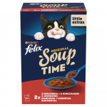 PURINA Felix Original Soup Time Box Beef, lamb, chcken - wet cat food - 6x48g