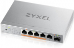 Zyxel XMG-105HP, nevaldomas 2.5GbE komutatorius, PoE++ 70W, 5x2.5G, 10G SFP uplink