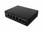 Lanberg Switch PoE 1xBT 3xAT SFP/ETH Din Unmanagment Fast Ethernet | ILFE-4P-1GE-1S-90