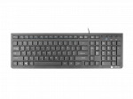 Natec | Keyboard | Discus 2 Slim | Standard | Wired | US | Black | USB 2.0 | 424 g | Numeric keypad