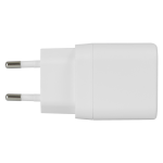 USB-C sieninis įkroviklis DELTACO, 1x USB-C PD 20 W, PPS 25 W, baltas / USBC-AC158 / 1903356
