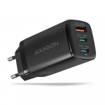 AXAGON ACU-DPQ65 GaN sieninis kroviklis 65W, 1xUSB-A, 2xUSB-C, PD3.0, PPS, QC4+, juodas