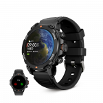 KSIX Explorer GPS i&scaron;manusis laikrodis, 1.43" AMOLED, skambučiai, iki 9 d., 5ATM, juodas
