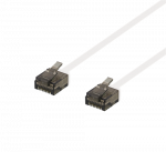 DELTACO U / UTP Cat6a patch kabelis, 3m,1mm, 500MHz, baltas / UUTP-2058