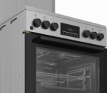 Beko FBM62320SDS viryklė, dujinė kaitlentė, elektrinė orkaitė, 60cm, A klasė, sidabrinė