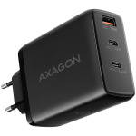 AXAGON ACU-DPQ100 GaN sieninis kroviklis 100W, 1xUSB-A, 2xUSB-C, PD3.0, PPS, QC4+, juodas