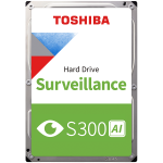 HDD Video Surveillance TOSHIBA S300 AI 8TB CMR, 3.5'', 512MB, 7200RPM, SATA, 64 cameras, 24/7, TBW: 550