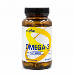FitNWell Omega-3 žuvų taukai su vitaminu E, 60 mink&scaron;tųjų kapsulių