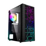 Gembird Fornax 2500 ARGB Gaming ATX computer case, Midi Tower, backlight, Black