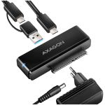 AXAGON ADSA-FPX USB-C 10Gbps - SATA 6G 2.5"/3.5" SSD/HDD FAST PORT X adapter incl. AC, adapter USB-C - USB-A