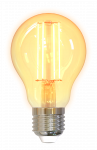 LED filament lamp DELTACO Smart Home, E27, WiFI 2.4GHz, 5.5W, 470lm, dimmable, 1800K-6500K, 220-240V, white SH-LFE27A60