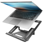 AXAGON STND-LAB aliumininis stovas ne&scaron;iojamam kompiuteriui ir plan&scaron;etei, 10&ndash;17.3, juodas