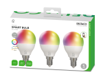 RGB lemputės DELTACO SMART HOME, E14, G45, 5W, mini, 3 vnt pakuotė / SH-LE14G45RGB-3P / 1903011