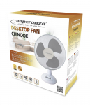 Esperanza EHF003WE, 12'' desk fan, White and Gray