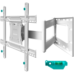 ONKRON Full Motion TV Wall Mount for 40 to 75-inch Flat Panel TVs Digital Panels 68,2 kg, White
