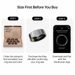 Ultrahuman | Ring Air | Space Silver | Size 8 | Smart Ring