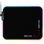 Lorgar Steller 913, Gaming mouse pad, High-speed surface, anti-slip rubber base, RGB backlight, USB connection, Lorgar WP Gamewa