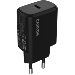 Canyon OnCharge 200 sieninis įkroviklis, 20W, USB-C PD PPS, EU, juoda