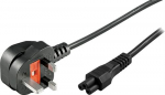 DELTACO kabelis, 3-pin, BS 1363 į IEC 60320 C5 , 250V / 2.5A, 3m, juodas DEL-109F-UK