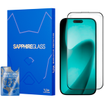 iLera Sapphire Ultra Glass 2.0 ekrano apsauginis stiklas iPhone 17 Pro, juoda