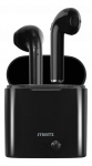 STREETZ True Wireless ausinės, 350 mAh dėklas, Bluetooth 5, juodos / TWS-0007