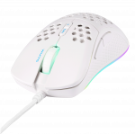 Deltaco Gaming WHITE LINE WM75 Lengva žaidimų pelė, RGB, balta GAM-108-W