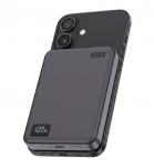 Ksix Powerbank Magslim 10000 mAh Magnetic 15W USB-C PD 20W Digital Display Black