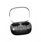 Ausinės į ausis STREETZ, permatomos, juodos / T150-BLK / 6612030