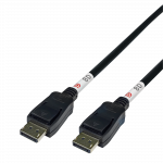 DisplayPort kabelis DELTACO, DP 2.1, 8K, DP80, 0,5m, juodas / DP80-1005 / 1902628