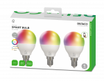 RGB lemputės DELTACO SMART HOME, E14, G45, 5W, mini, 3 vnt pakuotė / SH-LE14G45RGB-3P / 1903011