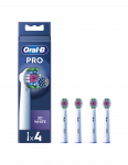 Oral-B | Replaceable toothbrush heads | EB18-4 3D White Pro | Heads | For adults | Number of brush heads included 4 | White