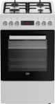 Beko FSM52332DWDT viryklė, dujinė kaitlentė, elektrinė orkaitė, 50cm, A klasė, balta