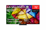 LG 4K evo AI Mini RGB TV | 75MRGB87B3B | 75 | Smart TV | webOS | UHD | Black