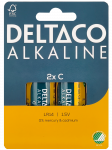 C/LR14 &scaron;arminės baterijos DELTACO, 2 vnt pakuotė / LR14-2B / 1903317