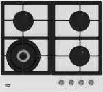 BEKO Hob | HILW64225SW | Gas | Number of burners/cooking zones 4 | Knob | White