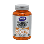 NOW Arginine & Ornithine 100 Veg. Capsules