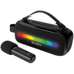 Speaker SVEN PS-255, black (12W, Bluetooth, FM, USB, karaoke mic, 3600mAh)