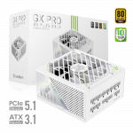 Gamemax Power Supply, 80 PLUS, Gold | GX PRO 1250G WH | 1250 W