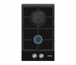 Simfer H3.201.TGRSP dujinė kaitlentė, 30 cm, 2 degikliai, stiklo pavir&scaron;ius, ketaus grotelės, juoda