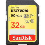 SANDISK Extreme 32GB Memory Card up to 100MB/s, UHS-I, Class 10, U3, V30