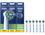Oral-B | Replaceable toothbrush heads | EB50RX-6 Cross Action Pro | Heads | For adults | Number of brush heads included 6 | Whit