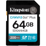 KINGSTON 64GB SDXC Canvas Go Plus Gen4 200MB/s C10 UHS-I U3 V30