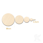 Medinis apskritimas, skersmuo 0,5-88cm, storis 3-6mm