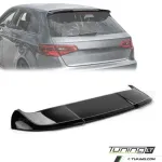 RS i&scaron;vaizdos Spoileris ant Bagažinės dangčio skirtas Audi A3 8V Sportback (5 durų), juodas blizgus