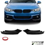 Priekinio Bamperio Spliteriai, komplektas tinkantis BMW F32 / F33 / F36 M-Pack bamperiui (13-20), juodi blizgūs