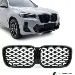 Diamond Priekinės Grotelės skirtos BMW G01 X3 LCI / G02 X4 LCI (21-24), juodos blizgios